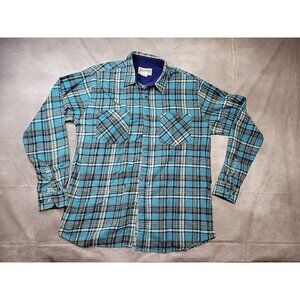 Mens Haband Flannel Long Sleeve Shirt M